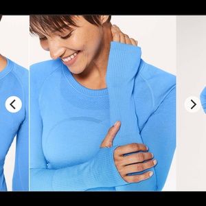 Lululemon long sleeved swiftly in aero blue 12